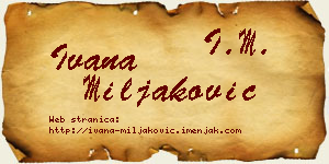 Ivana Miljaković vizit kartica